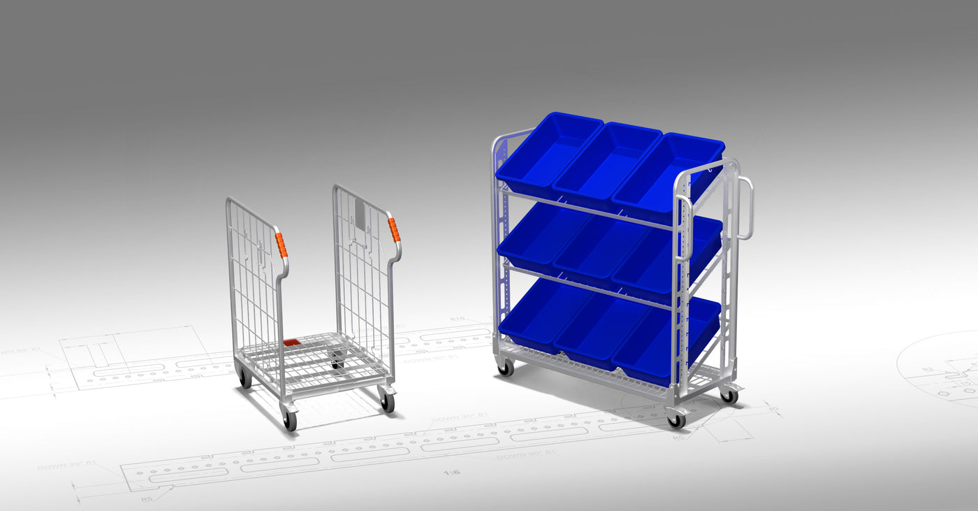 custom designed roll cages and trolleys