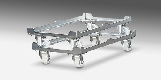 stackable milk crate dolly - double