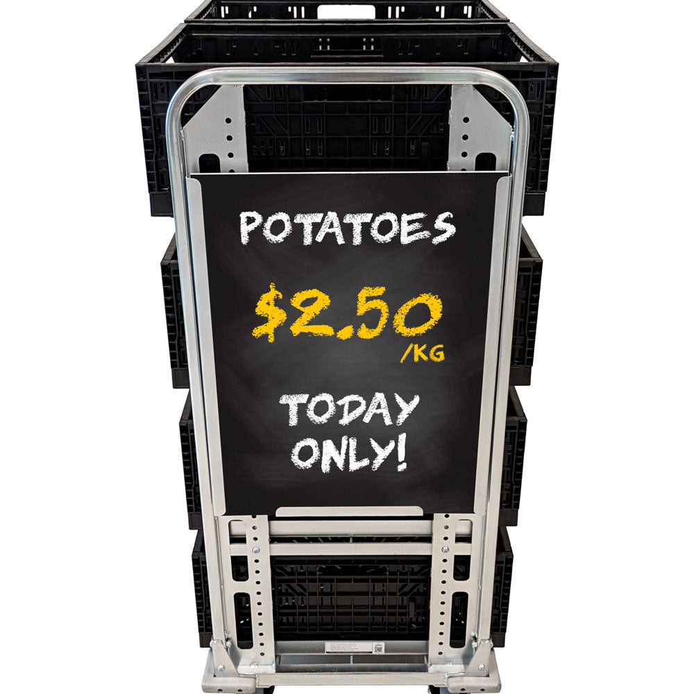 signage holder for order picking trolley with special offer