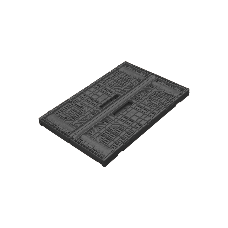 600*400*220 Black crate. Collapsed. Isometric