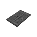 600*400*220 Black crate. Collapsed. Isometric
