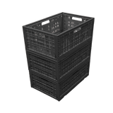 600*400*220 Black crate. Erected and stacked. Isometric