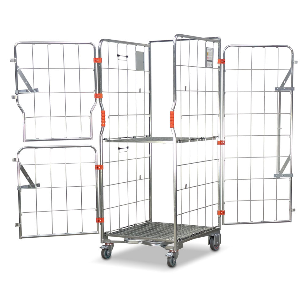 4 sided roll cage RCS04-01 roll cage with doors open