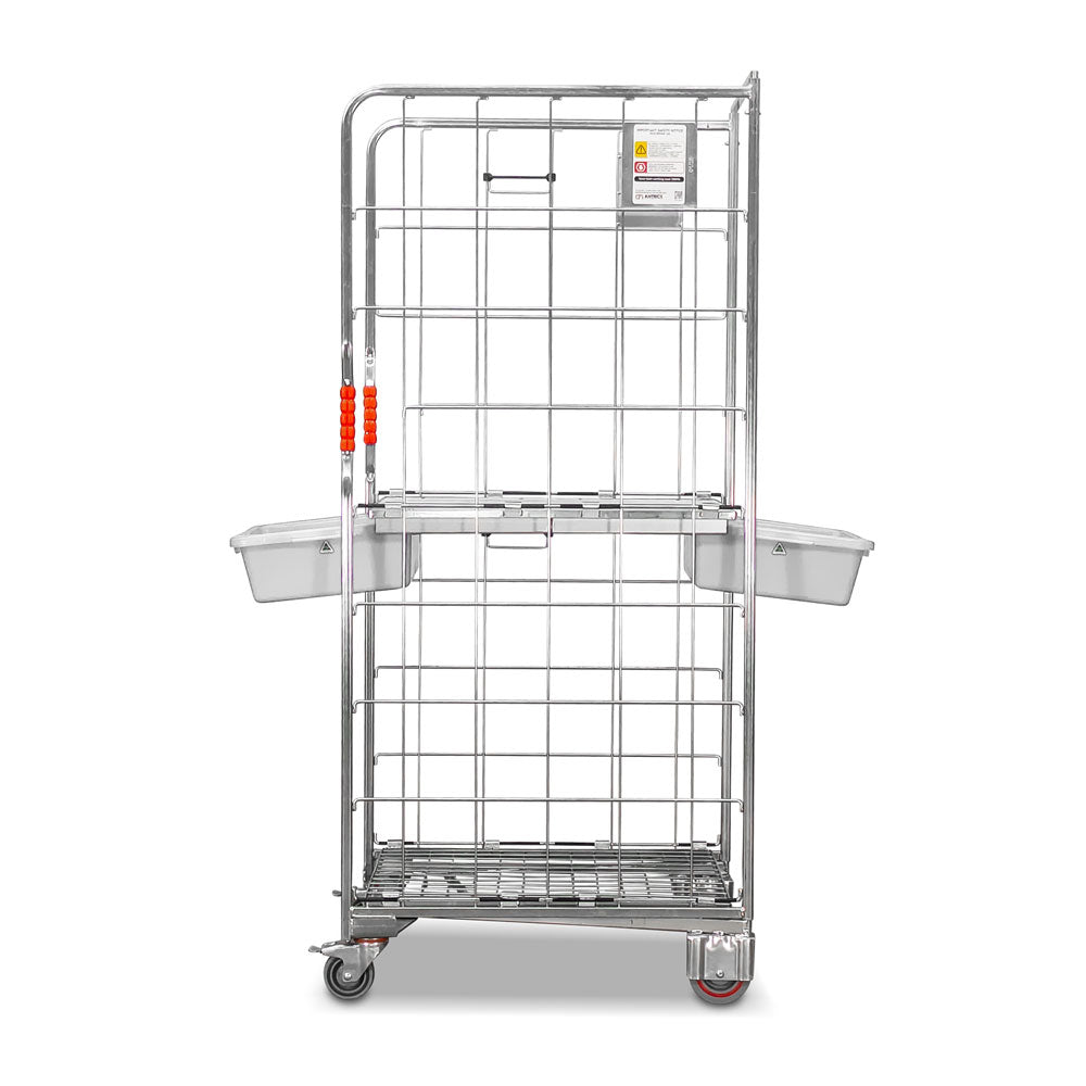 roll cage with 2 removable drawers open position