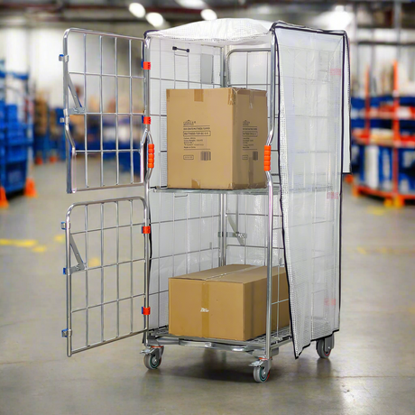 see through translucent opaque roll cage cover open in 3PL