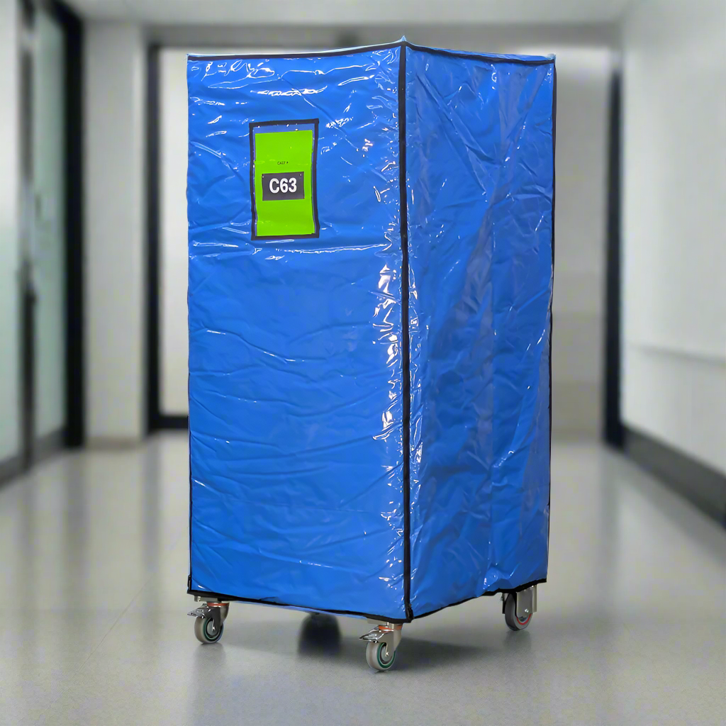 Thermal roll cage cover used in a hospital