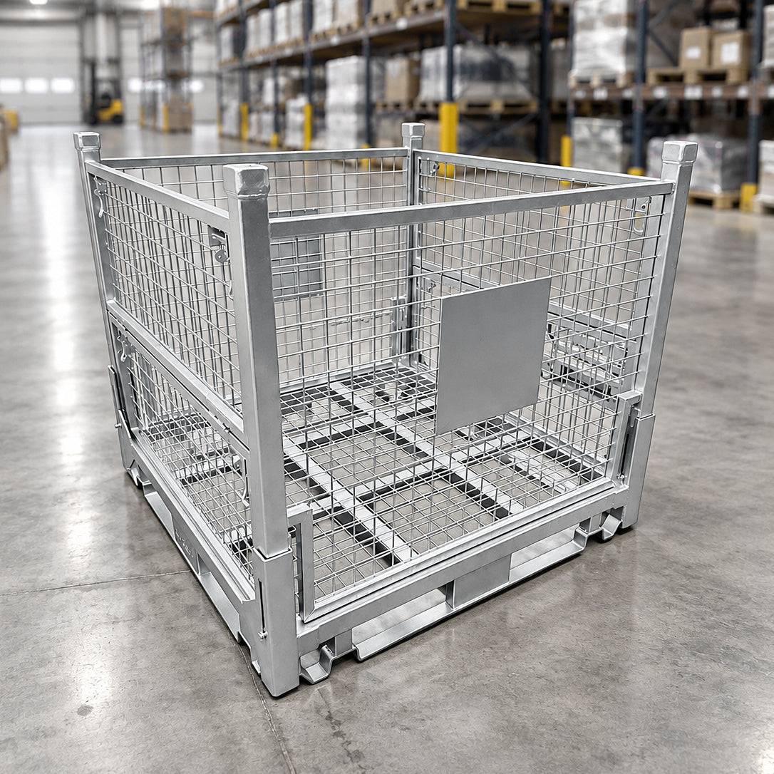 mesh cage in a warehouse 1000kg stillage