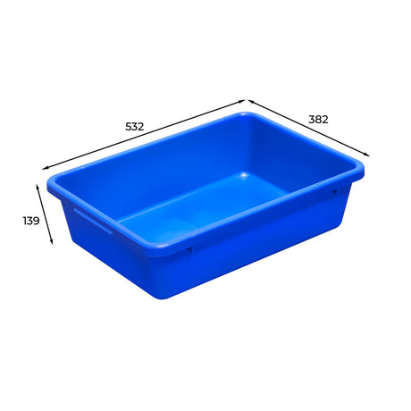 blue plastic bin tote crate AP5 isometric