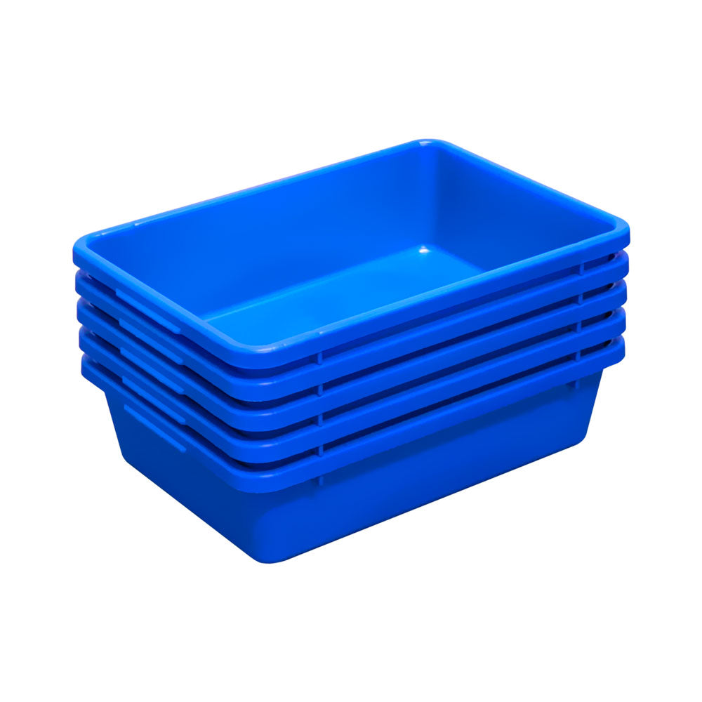 blue plastic bin tote crate stacked AP5isometric