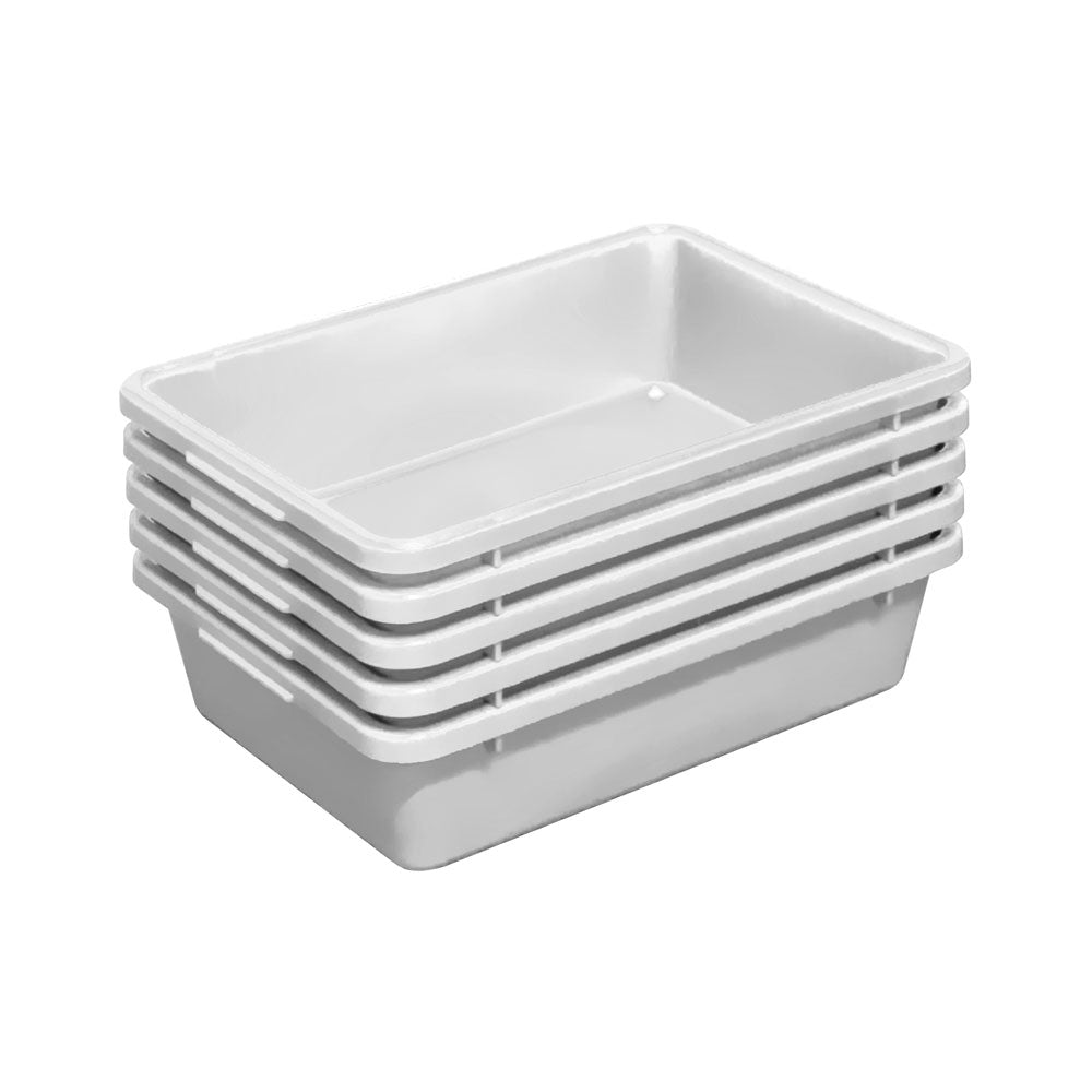 natural colour plastic totes crate stacked and nested