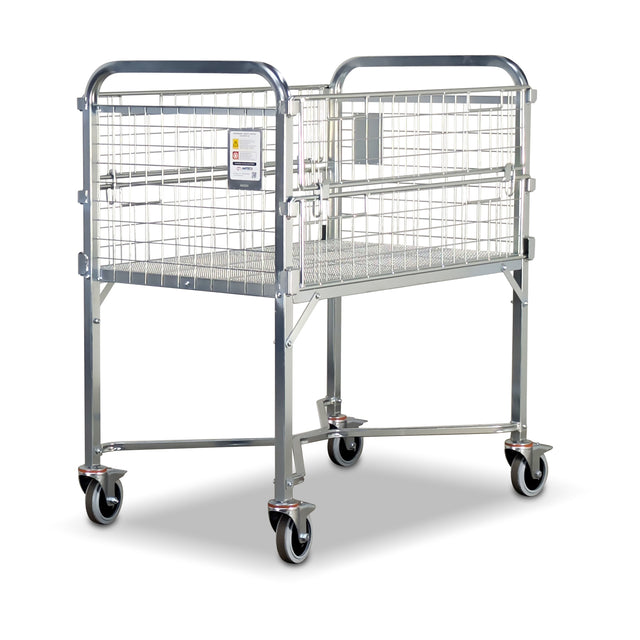 mesh cage trolley with folding doors all the way up