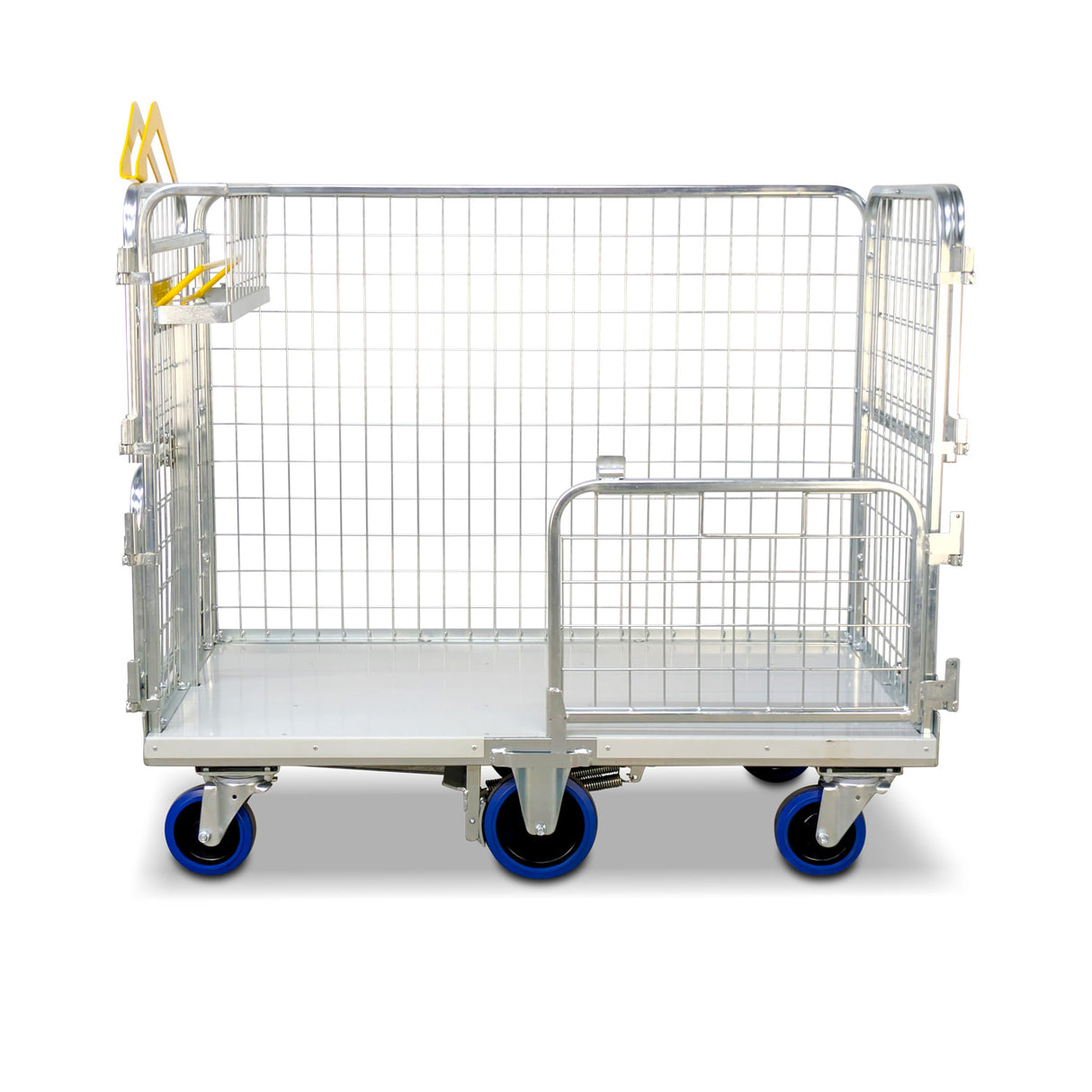 heavy duty parcel courier trolley with deadman brake