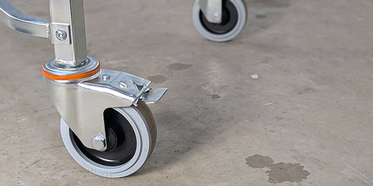 TRS01 parcel trolley castor brakes