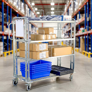 order picking fulfilment trolley in warehouse