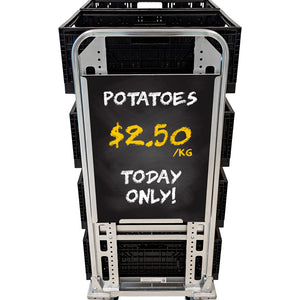 signage holder for order picking trolley with special offer