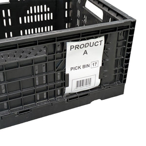 crate tote with 150x100mm label holder side