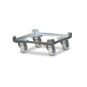 steel metal milk crate dolly with nylon wheels