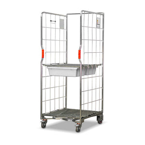 roll cage with 2 removable drawers closed position. Isometric view