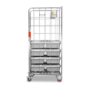 kitting trolley cart with drawers - side view