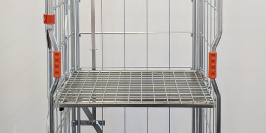 roll cage folding pivoting middle shelf