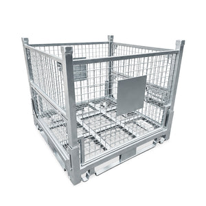mesh stillage cage ULD storage pallet rack compatible folding doors fire safe
