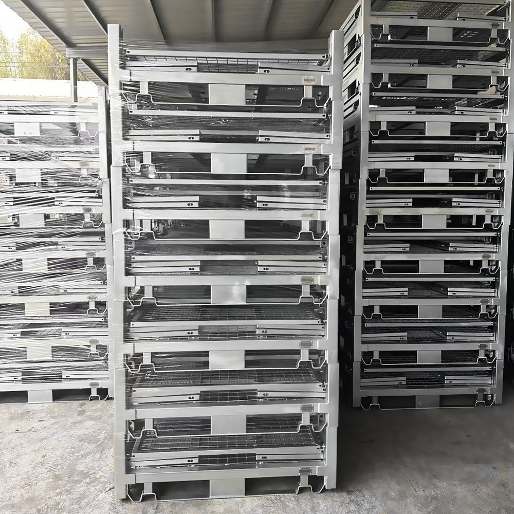 stillages stacked in bulk