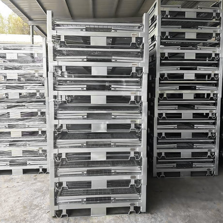 stillages stacked in bulk