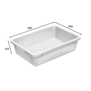 natural colour plastic totes crate with dimensions