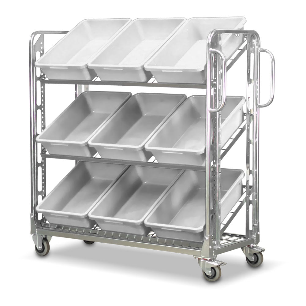 Ecommerce trolley with 9 crates