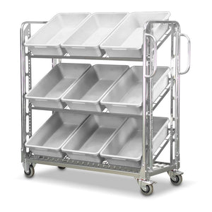 Ecommerce trolley with 9 crates