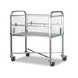 mesh cage trolley with folding doors all the way up