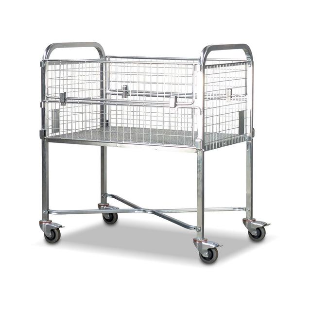 mesh cage trolley with folding doors all the way up