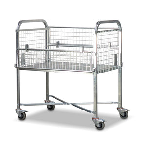 mesh cage trolley with folding doors 1/4 down