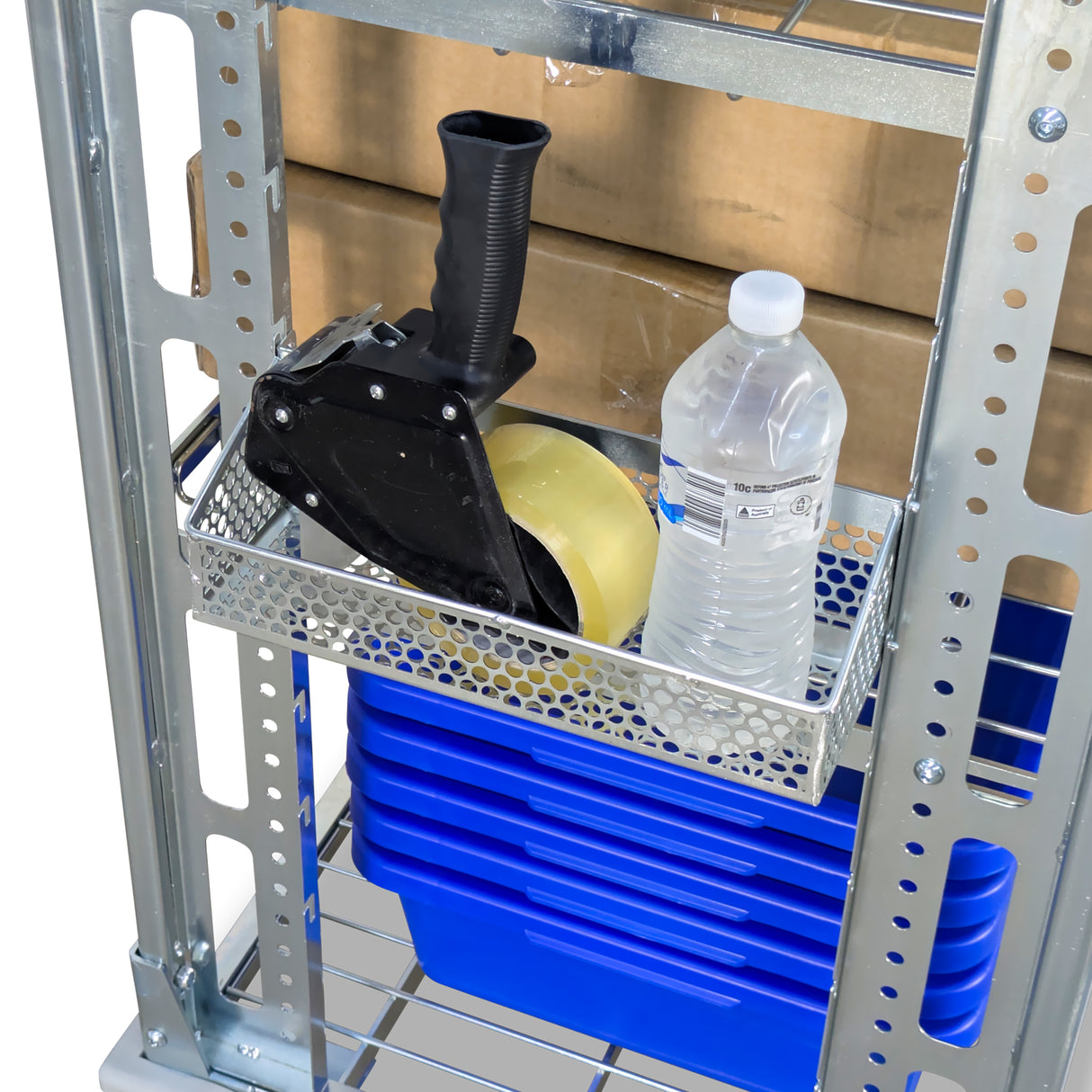 TRS02 utility basket with drink and tape gun