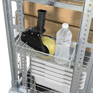 picking trolley basket with tape gun and beverage