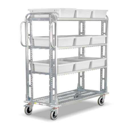 ecommerce order picking trolley with 9 totes
