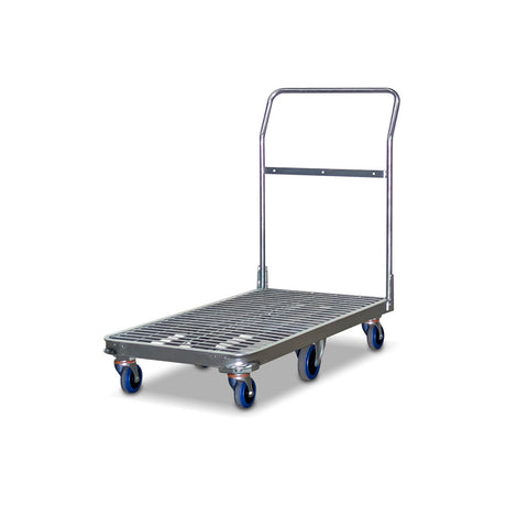 flat deck warehouse trolley - isometric view