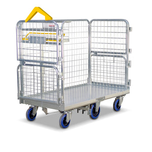 6 wheel courier trolley with doors open