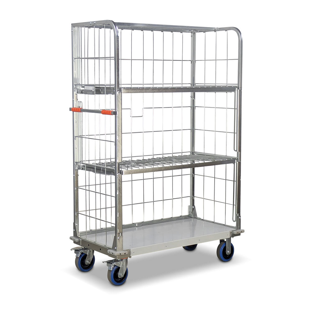 Clean & dirty linen impress trolley with multi-positional shelves 1,175mm(L) x 595mm(W) x 1740mm(H)