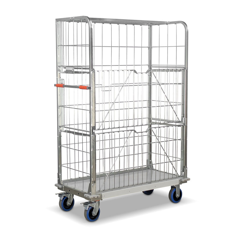 Clean & dirty linen impress trolley with multi-positional shelves 1,175mm(L) x 595mm(W) x 1740mm(H)