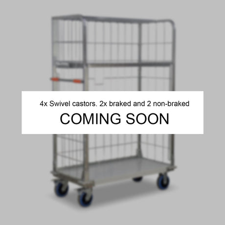 Clean & dirty linen impress trolley with multi-positional shelves 1,175mm(L) x 595mm(W) x 1740mm(H)