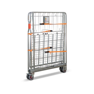 2 sided roll cage euro pallet size. folded position