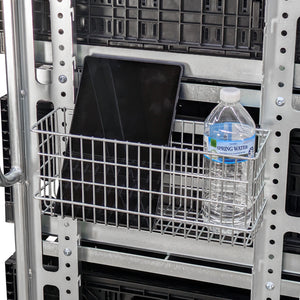 utility basket with table and drink bottle