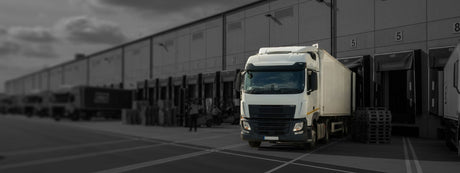 supply chain and logistics hub with trucks be loaded and unloaded